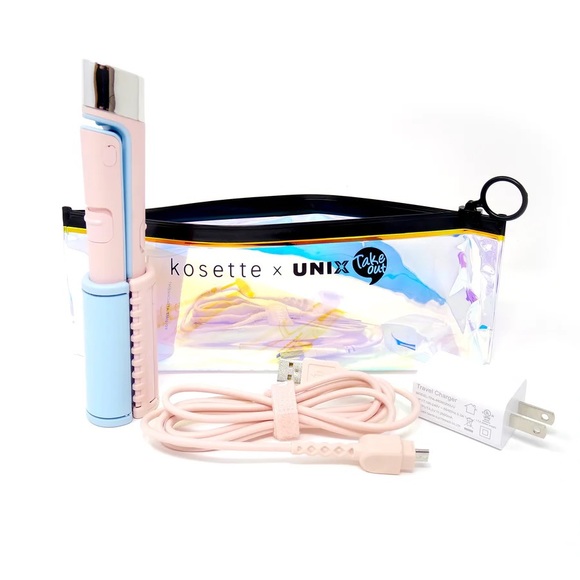 New!!Portable KOSETTE X UNIX USB MULTI IRON PINK/WHITE - Picture 1 of 10